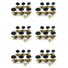 6X Left Right Classical Guitar String Tuning Pegs Machine Heads Tuners Keys 3L3R Professional Guitar Accessories,Black