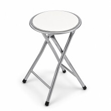 Oypla White Padded Folding Breakfast Kitchen Bar Stool Seat