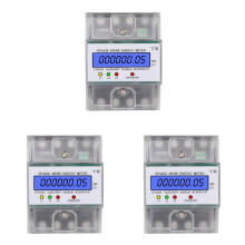 3X 3-Fazowy 4-Przewodowy Licznik Energii 220/380V 5-80A ZużYcie Energii Miernik KWh Instalacja na Szynie DIN Cyfrowy Miernik Mocy