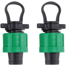 48X Drip Irrigation Tubing End Cap Plug 1/2 Inch End Cap Fitting, for with 16mm Drip Tape Tubing Sprinkler System