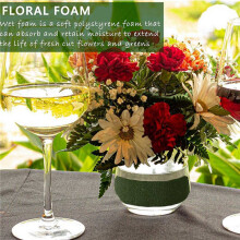 Mousse Florale 36 Pièces Mousse de Fleur Sèche et Humide Fleuriste Rond Polystyrène Blocs Mousse de Fleur pour Fleurs Fraîches Ou Artificielles