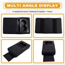 Car Armrest Box Pad,Anti-Fatigue Elbow Support Pad Universal Central Armrest Pad with Rear Cup Holder Storage Black