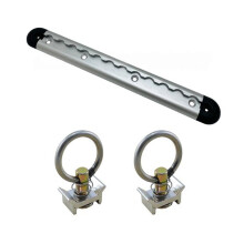 1 Set 304.8mm Semi-Circular Aluminum Rail with 2pcs Pull Tab & End Cap for Enclosed Trailer Trucks RV