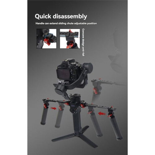 Gimbal Handgrip for  Ronin RS2/3/4 Foldable Carbon Handle Grip 180 Adjustable Stabilizer Bracket for  RS2/3/4 B 2