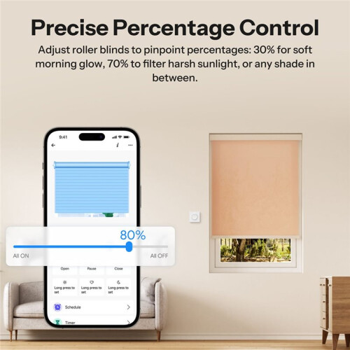 -ZBRBS-E Zigbee  Roller Shutter Wall  Fusion Series Orb-ZBRBS Precise Percentage Adjustment ZHA ZigbeeHub