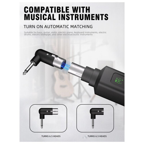 Professional Wireless Microphone Converter Wireless System for Guitar XLR Transmitter and Receiver Dynamic Microphone B 1