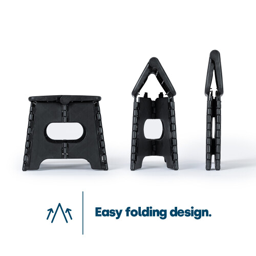 LIVIVO 11" Folding Step Stool Black 1