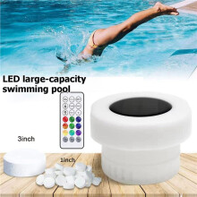 Pool Chlorine Tablet Dispenser Solar Floating Chlorine Dispenser Colorful Downlight Tub Chlorine Floater Water Cleaner
