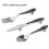 6 PCS Knife Spoon Fork Kitchen Cabinet Closet Drawer Pull Handles Knobs 3-Inch Center to Center (Silver) 2