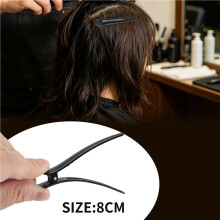 10 Pcs Black Plastic Single Prong DIY Hairstyle Alligator Hair Clip 3.1" Long