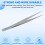 Fine Point Silver Tone Pointy Straight Tweezers 4 1/2" 6