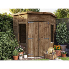 Overlord Corner Shed W6' x D6' / W1.8m x D1.8m Superfelt Included Dunster House