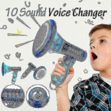 Kids Voice Changer Robot Megaphone Amplifier 10 Sound Effects Led Toy Boys Giftblue