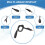 5.5x2.1mm 1 to 2 M/F  Power Splitter Cable for Security CCTV Camera 3