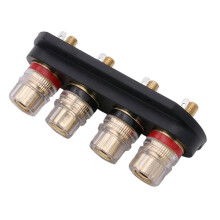 Speaker Amplifier Output 4 Position Terminal Block Speaker Gold-Plated Audio External Banana Socket Connector