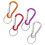 7 Pcs 5# Screw Lock  Multicolor Aluminum Carabiner Hook w Keyring 4