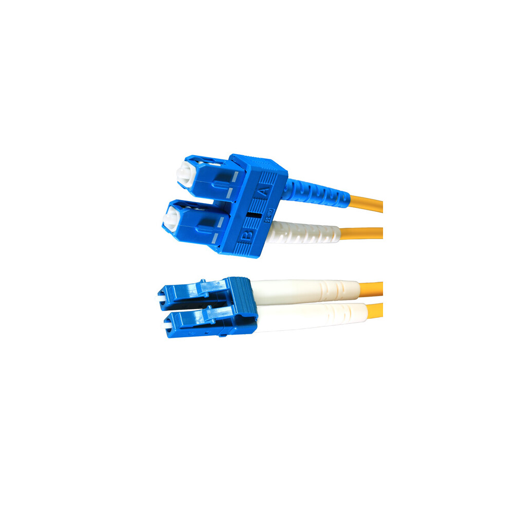 Cablenet 15M Os2 9/125 Lc Upc - Sc Upc Duplex Lsoh Fibre Patch Lead Yellow 5056750317849