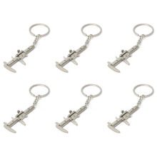6X Herramienta del Calibrador Vernier Util Diapositiva del Resbalador Diapositivas Llavero Llavero 10CM
