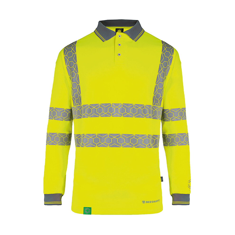 Beeswift Envirowear High Visibility Long Sleeve Polo Shirt Saturn Yellow 4XL Ewcpklssy4xl 5030566400858
