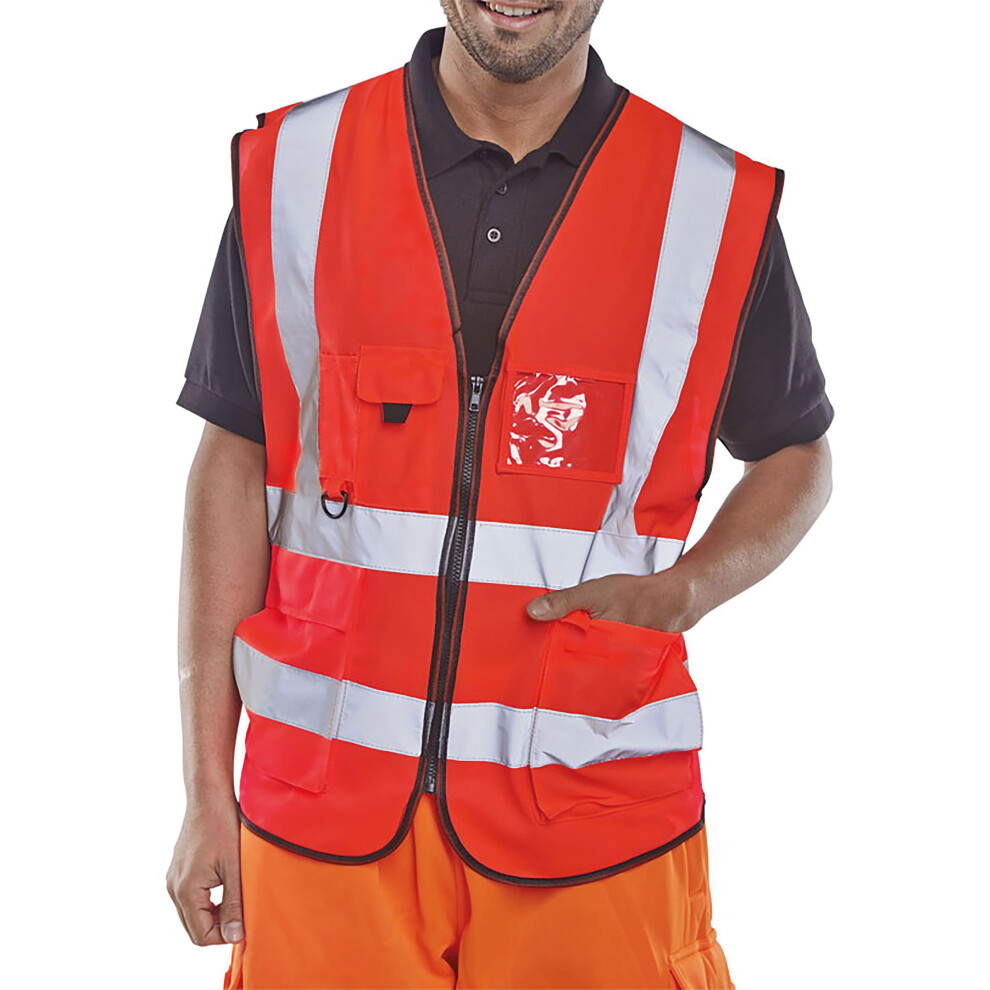 Beeswift Executive High Visibility Waistcoat Red Xl Wcengexecrexl 5030566305887