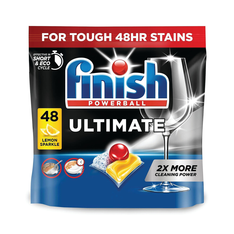 Finish Ultimate Aio Dishwasher Tablets Lemon Sparkle (Pack Of 48) 3312763