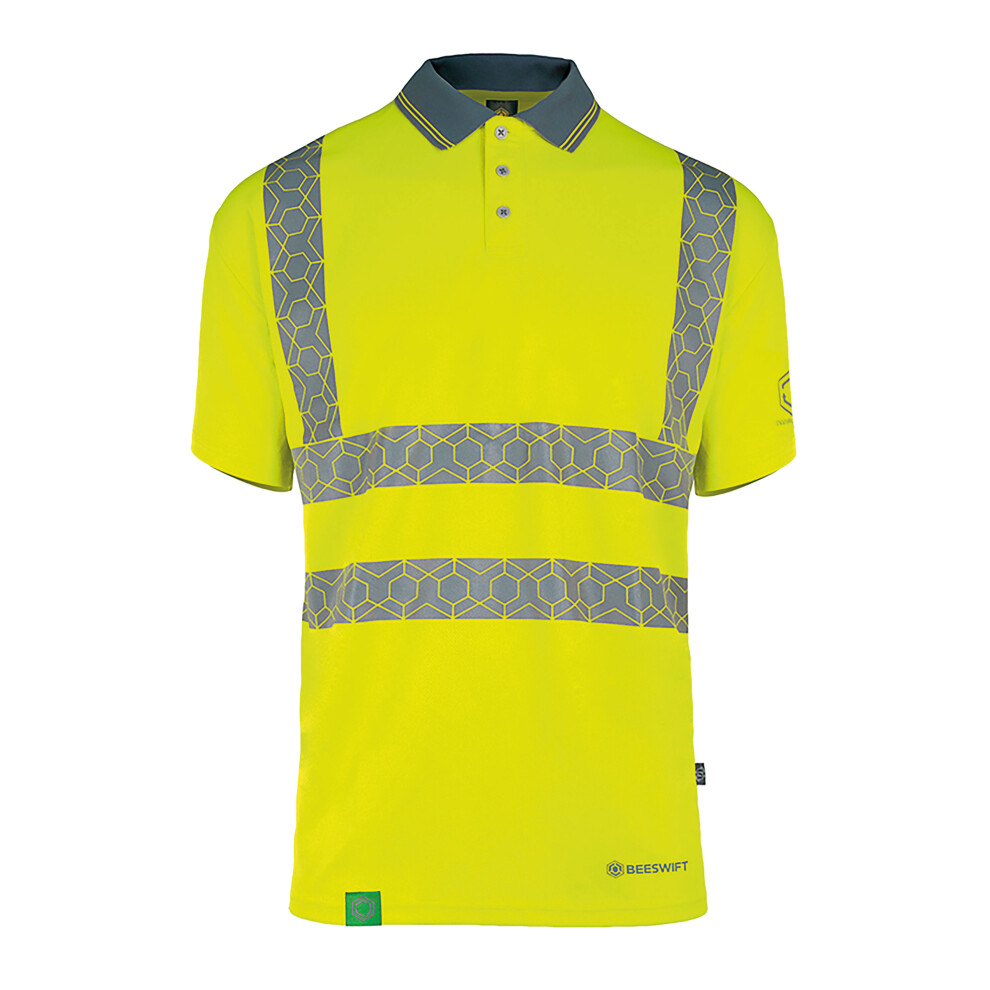 Beeswift Envirowear High Visibility Short Sleeve Polo Shirt Saturn Yellow 4XL Ewcpksssy4xl 5030566401060