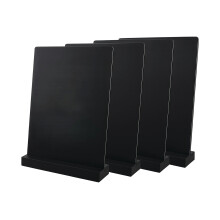 Deflecto Double Sided A5 Countertop Chalkboard Information Display Black (Pack of 4) TCB-A5-BLKX4