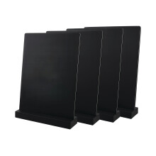 Deflecto Double Sided A4 Countertop Chalkboard Information Display Black (Pack of 4) TCB-A4-BLKX4