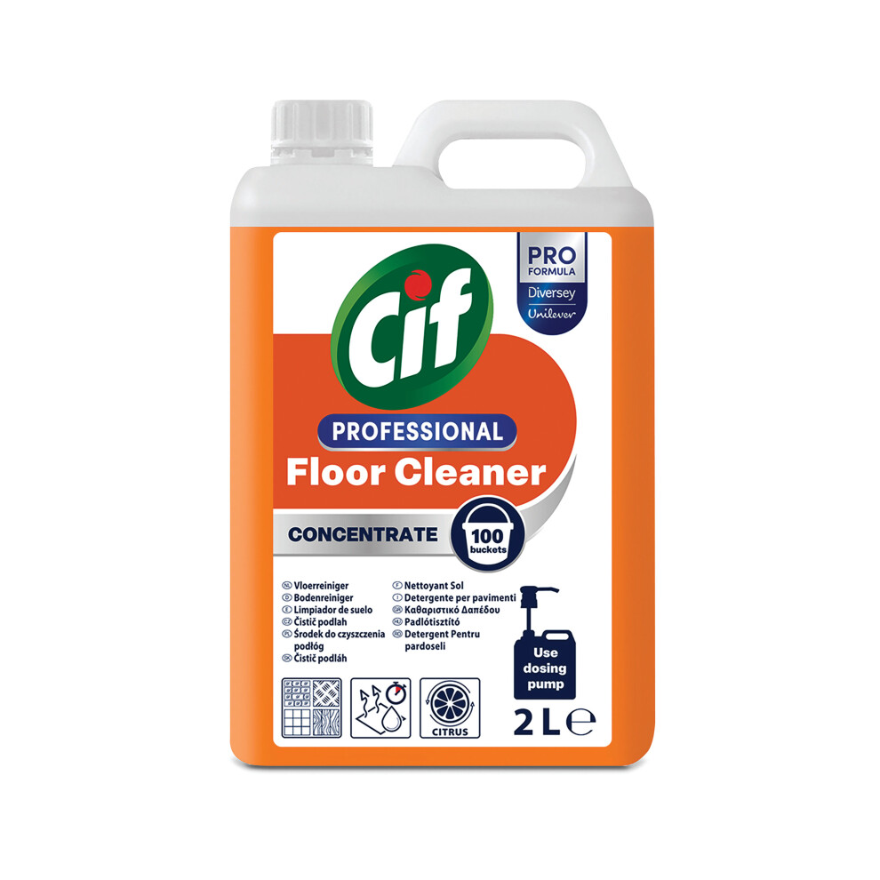 Cif Professional Concentrated Floor Cleaner 2 Litres (Pack Of 2) 9303807