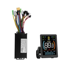 Controlador de Onda Sinusoidal 36 V 48 V 22 A para Bicicleta Eléctrica con Pantalla LCD A Color DZ32, Kit de Actualización de Batería de Litio para