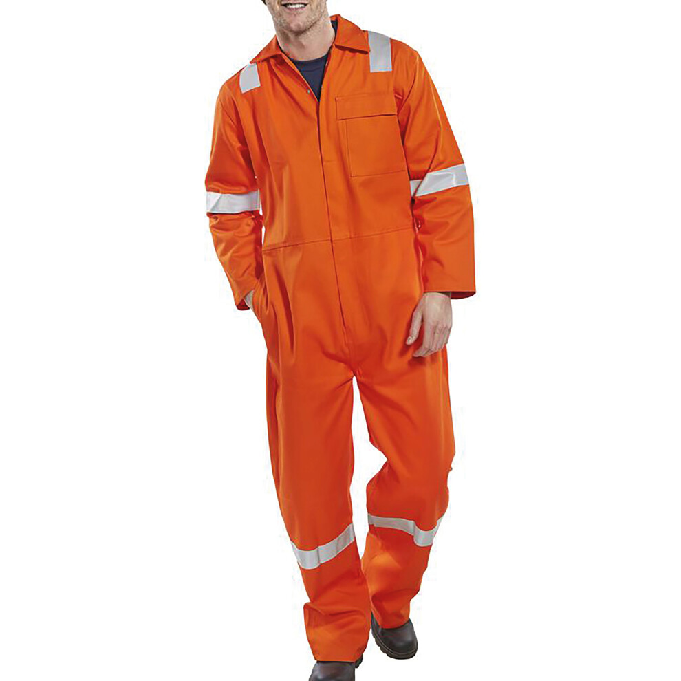 Beeswift Fire Retardant Boilersuit Nordic Design Orange 54 Cfrbsndor54 5030566123085