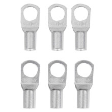 6 Copper Tube SC25 Aperture 10mm Lug Battery Cable Welding Crimp Terminal Ring