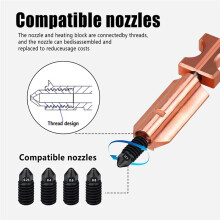 For Flashforge AD5X Nozzle Upgraded Removable Hardened Steel Nozzles 0.25/0.4/0.6/0.8mm 3D Printer Replacement Parts