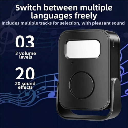 Infrared Sensor Intelligent Welcome Doorbell Recording Function Wireless Door Greeter Sensor  Motion Detector