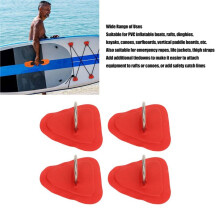 4 Pcs D Ring Patch Stainless Stainless Steel D Ring Triangle Patch for PVC Inflatable Boat Raft Kayak Boat Surfboard B