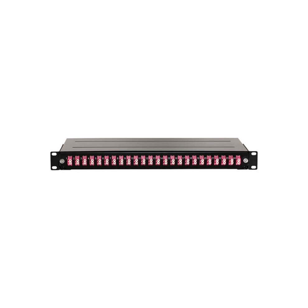 Cablenet Loaded Fibre Patch Panel Om4 48 Fibre ÃÃ¢ÂÃ¢Å 24 X Erika Violet Lc Duplex 5056750340380