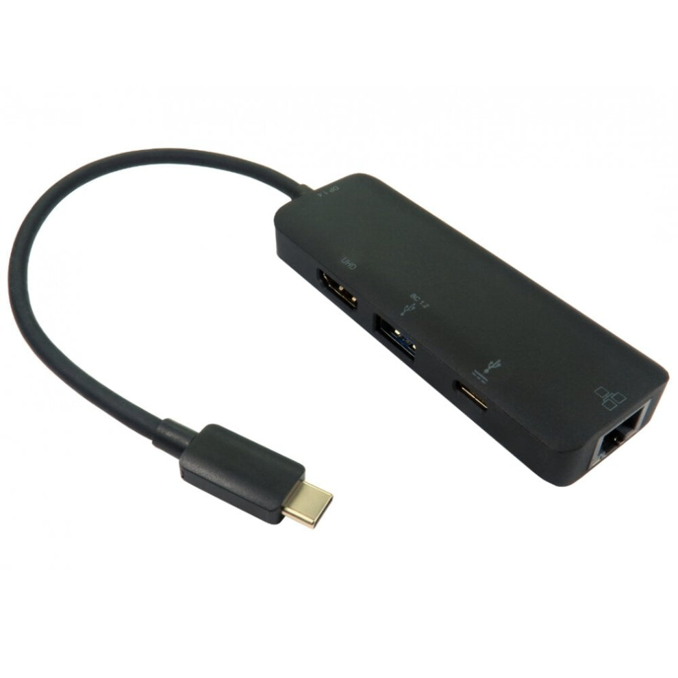 Cms Cables 15Cm Leaded Usb Type-C To Hdmi, Usb & Gigabit Adapter With Pd Function 5055781249952