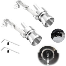 2 Piece Car Exhaust Turbo Whistle for Exhaust Pipe, Universal Sound Enhancer for Vehicle Tailpipe