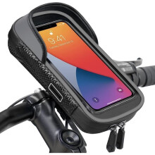 Sacoche étanche pour téléphone de vélo avec fenêtre tactile et pare-soleil pour smartphones jusqu'à 7 pouces