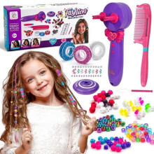 Jouet de tresseuse pour filles 3 en 1, machine à tresser électrique, cadeau créatif pour les enfants de 3 à 12 ans
