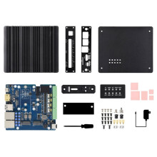 2.5G Dual Ethernet-Uitbreidingskaart voor Raspberry Pi CM5 M.2 NVMe RS485 4G/5G & 4K -Compatibel met Behuizing