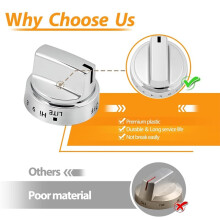 WB03X24818 Stove Knobs Replacement Parts for Range Knobs General Electric Cooktop Burner Control Knobs JGB700SEJ4SS