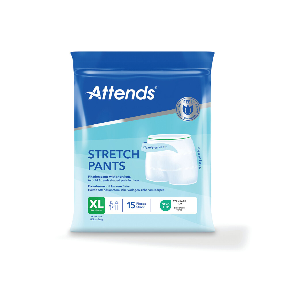 Attends Stretch Boxer Pants Xl X10 (Pack Of 15) 37094