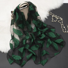 (green) Silk Scarf Women Spring Autunm Scarf Women's Long Shawl Autumn and Winter Echarpe High-quality Lady Elegant Hijab Wraps