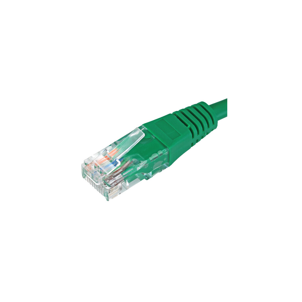 Cablenet 15M Cat5e Rj45 U/Utp Pvc 26Awg Flush Moulded Boot Patch Lead Green 5056750314022