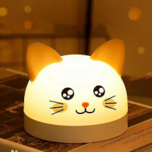 Cute Cat Alarm Clock for Children with 3 Colors Led Lamp Timer Kids