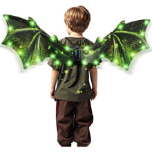 Ailes de dragon décoratives, 85 x 30 cm, lumineuses et musicales, écologiques, pour fêtes et déguisements.