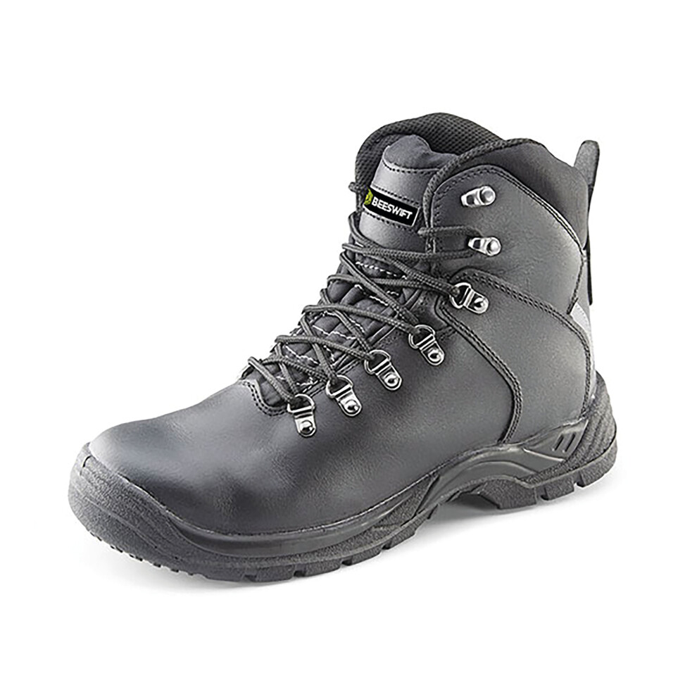 Beeswift Internal Metatarsal Dual Density Pu Lace Up S3 Safety Boots 1Pr Black 9 Cf9mbl09 5030566196959