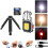 Multifunctional Rechargeable LED Work Light, Portable COB Flashlight Keychain Torch with 7 Modes, Waterproof and Tripod 1