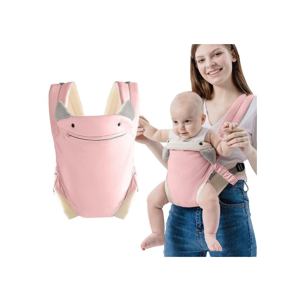 Comfortable Baby Carrier, Extra Soft Ergonomic Newborn Sling Wrap, Easy Adjustable, 3-12 kg, Pink